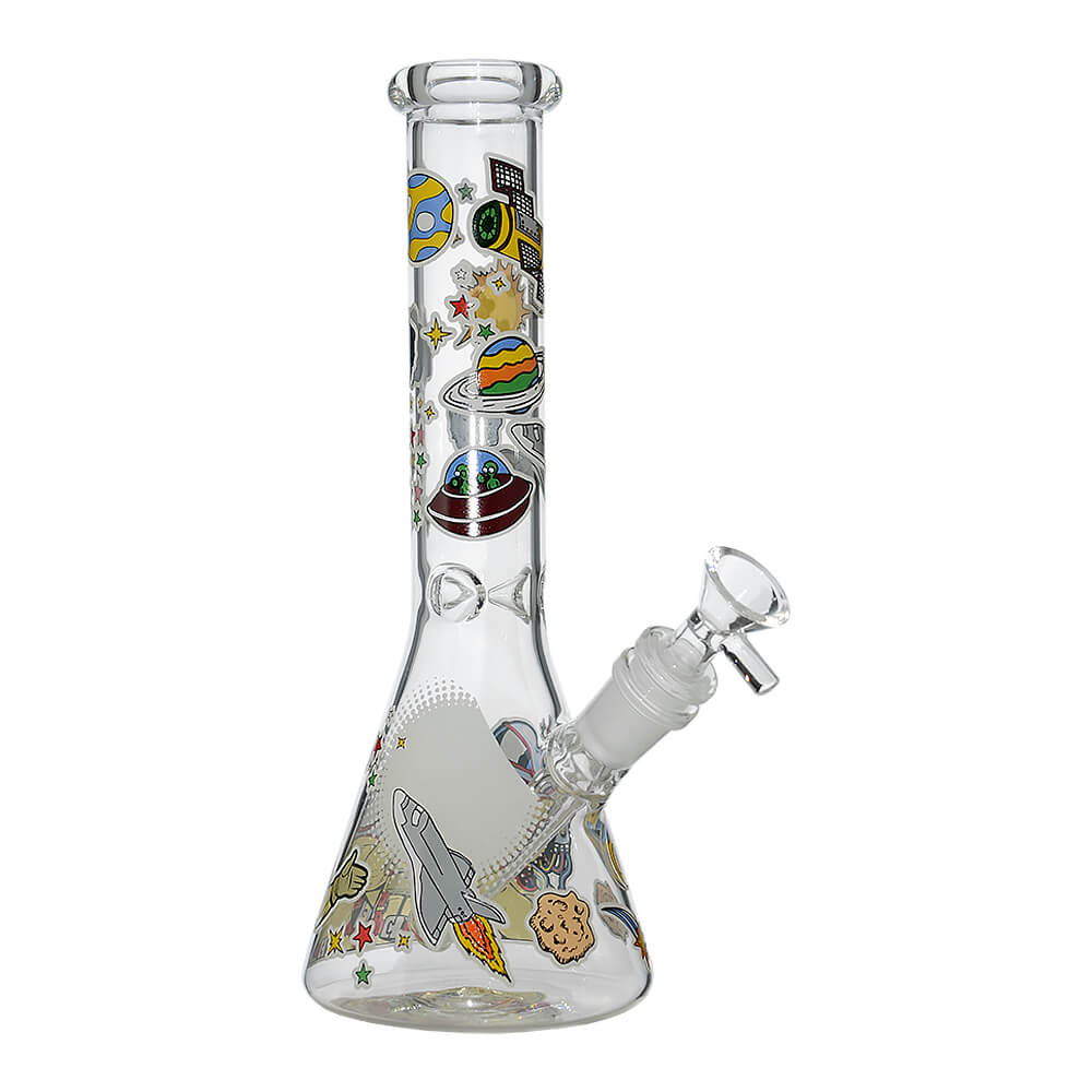Glow Astronaut Glass Beaker Water Pipe 10 Inch