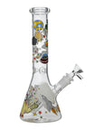 Glow Astronaut Glass Beaker Water Pipe 10 Inch