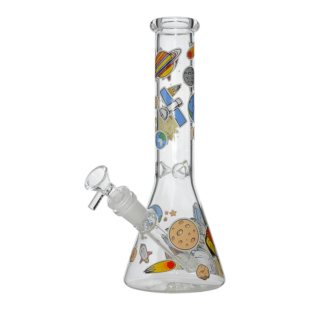 Glow Astronaut Glass Beaker Water Pipe 10 Inch