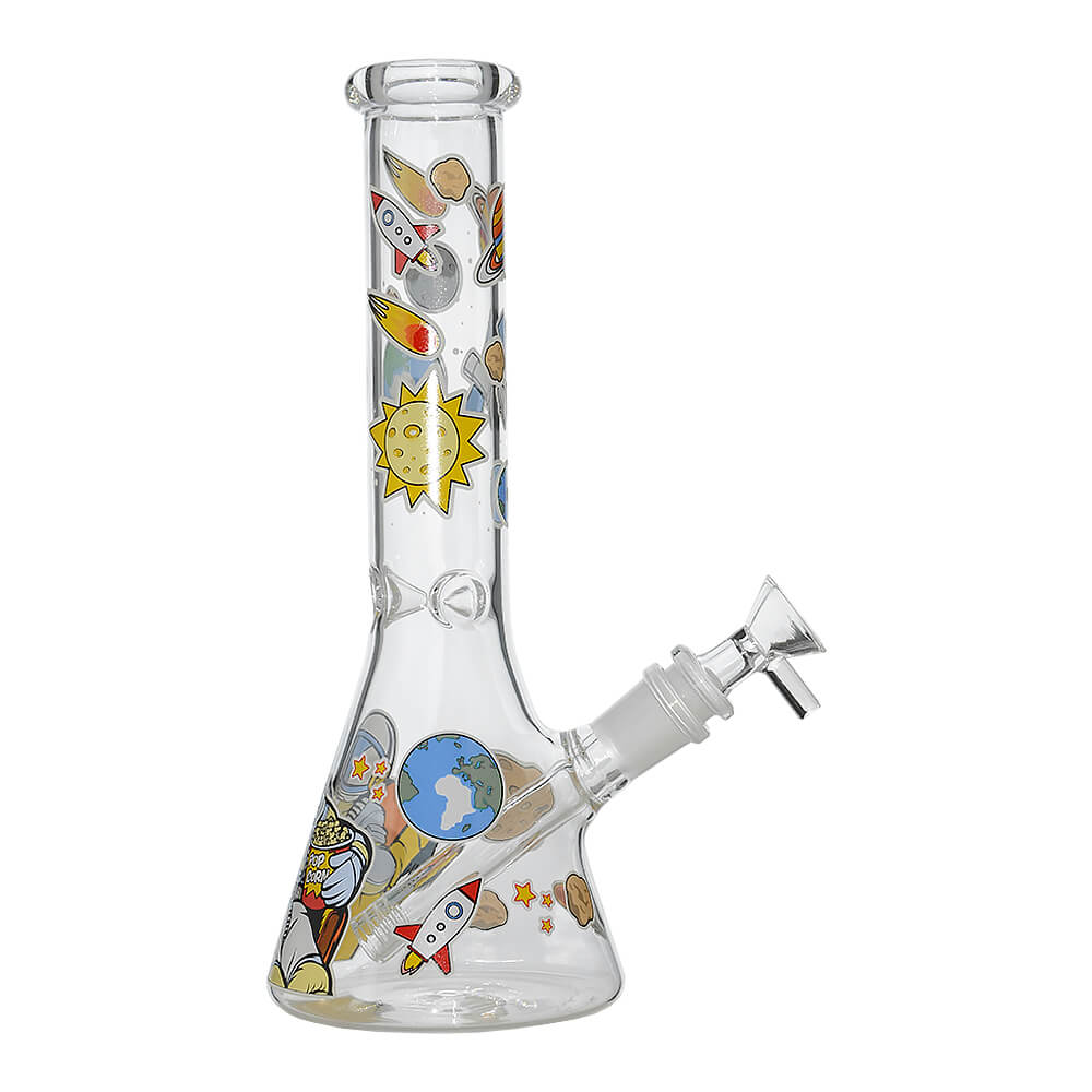 Glow Astronaut Glass Beaker Water Pipe 10 Inch