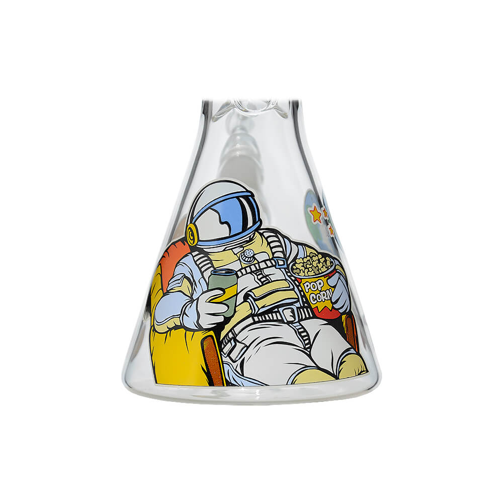 Glow Astronaut Glass Beaker Water Pipe 10 Inch