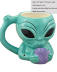 Alien Head Coffee Pipe Mug - inhalco