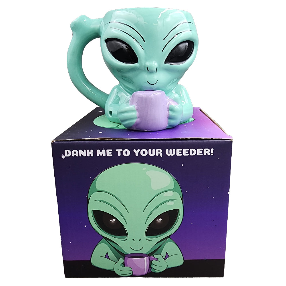 Alien Head Coffee Pipe Mug - inhalco