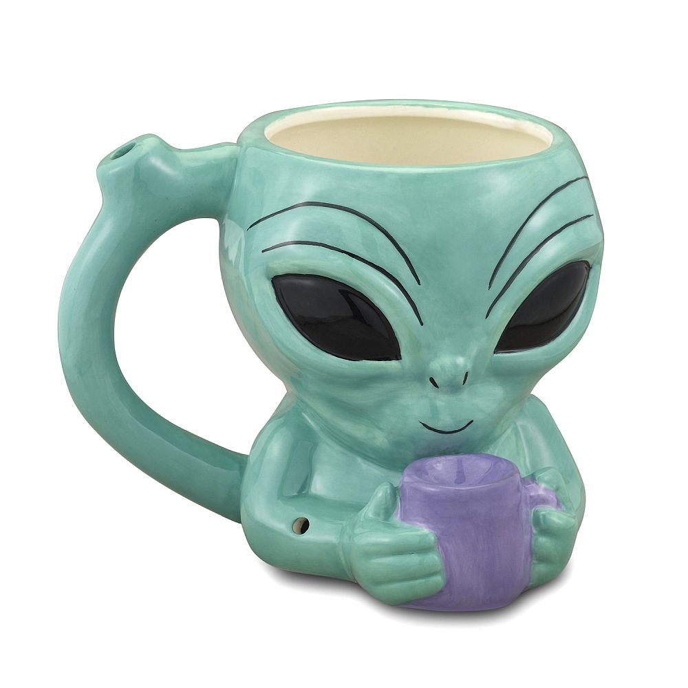 Alien Head Coffee Pipe Mug - inhalco