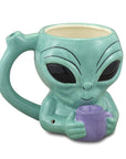 Alien Head Coffee Pipe Mug - inhalco