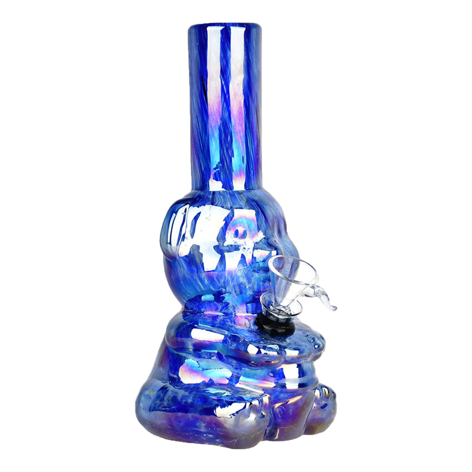 Bear-y Shiny Electroplated Soft Glass Water Pipe - INHALCO