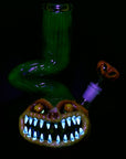 Bent Neck Scary Pumpkin Enamel On Bongs