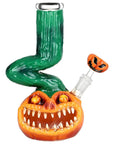 Bent Neck Scary Pumpkin Enamel On Bongs