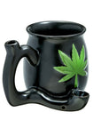 Black Matt Coffee Mug with Pipe - inhalco