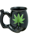 Black Matt Coffee Mug with Pipe - inhalco