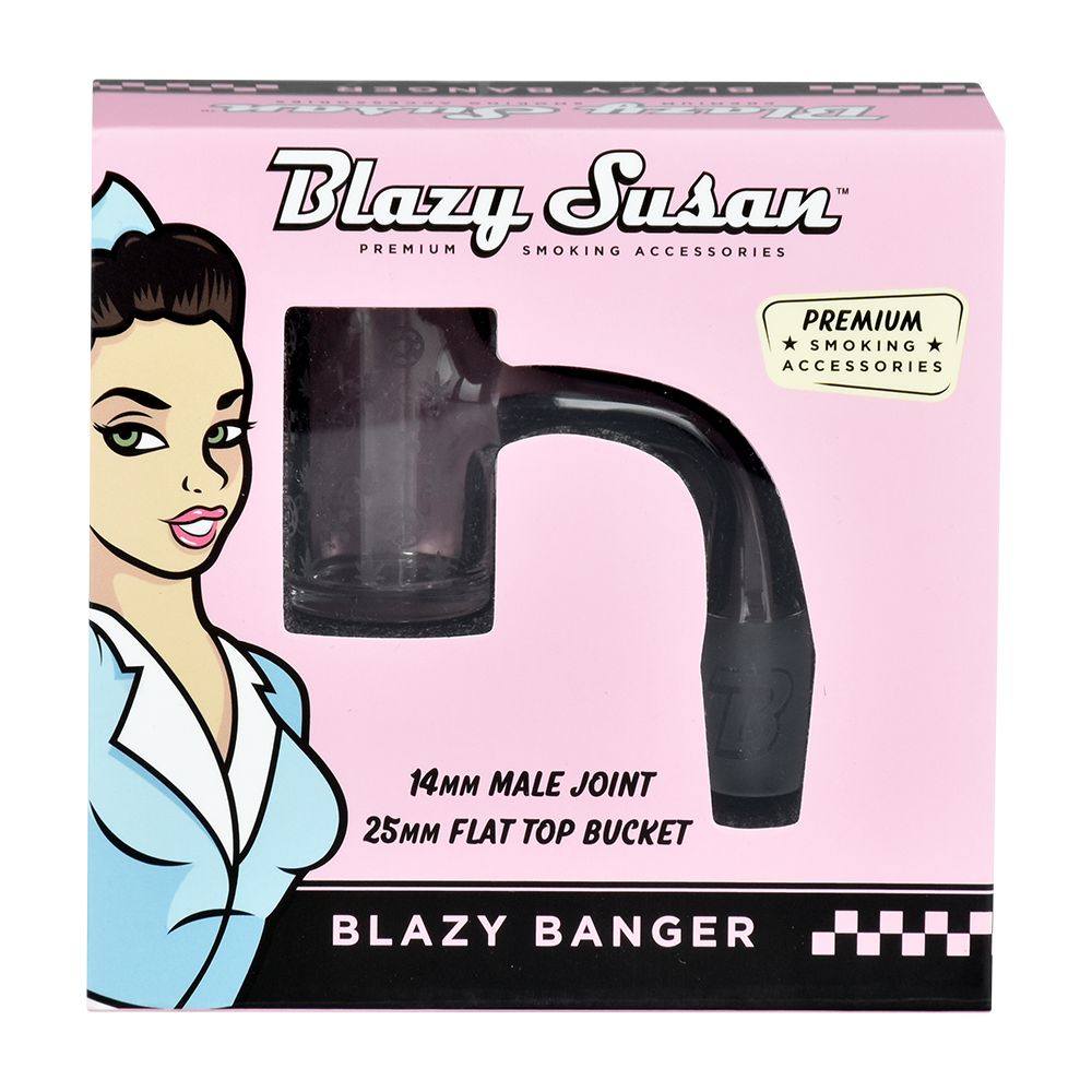 Blazy Susan Flat Top Etched Quartz Banger - inhalco