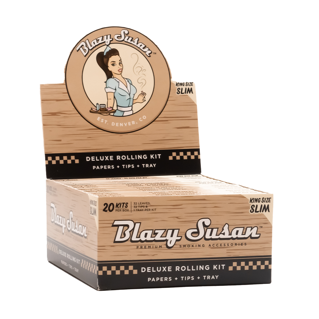 Blazy Susan Unbleached Rolling Papers - inhalco