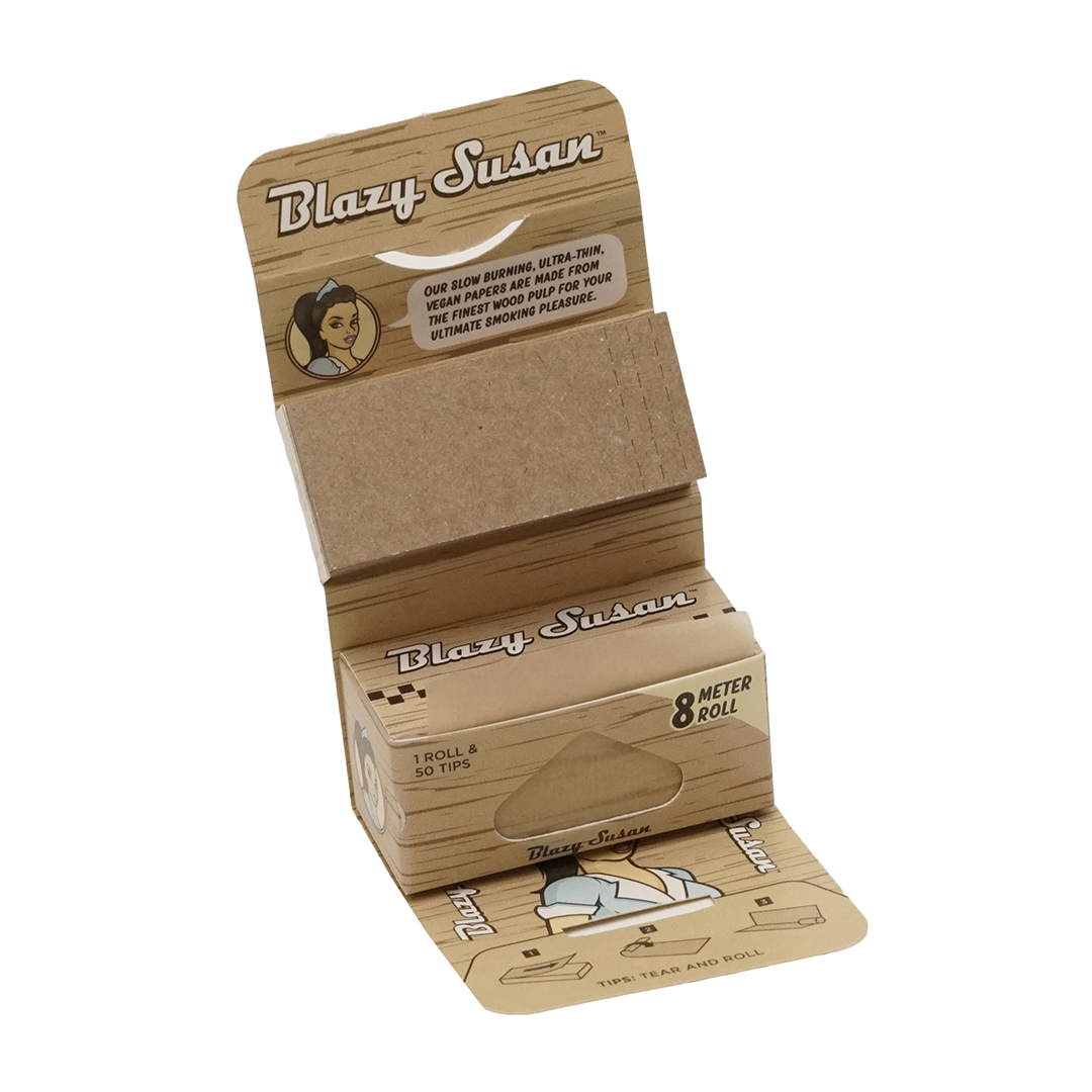 Blazy Susan Unbleached Rolling Papers - inhalco