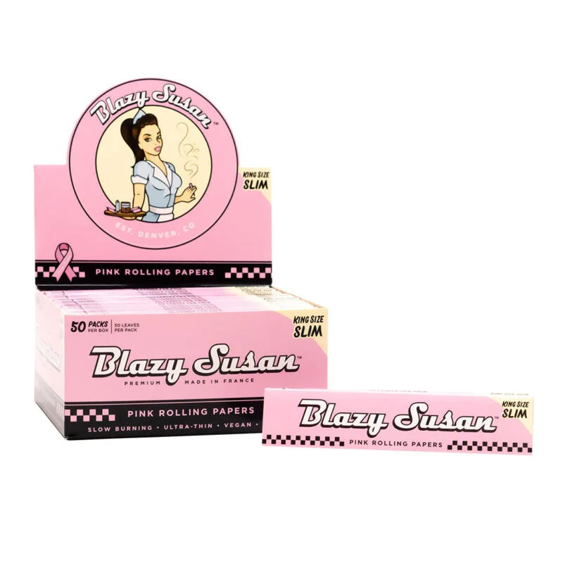 Blazy Susan King Size Rolling Pink Paper Box of 50 - INHALCO