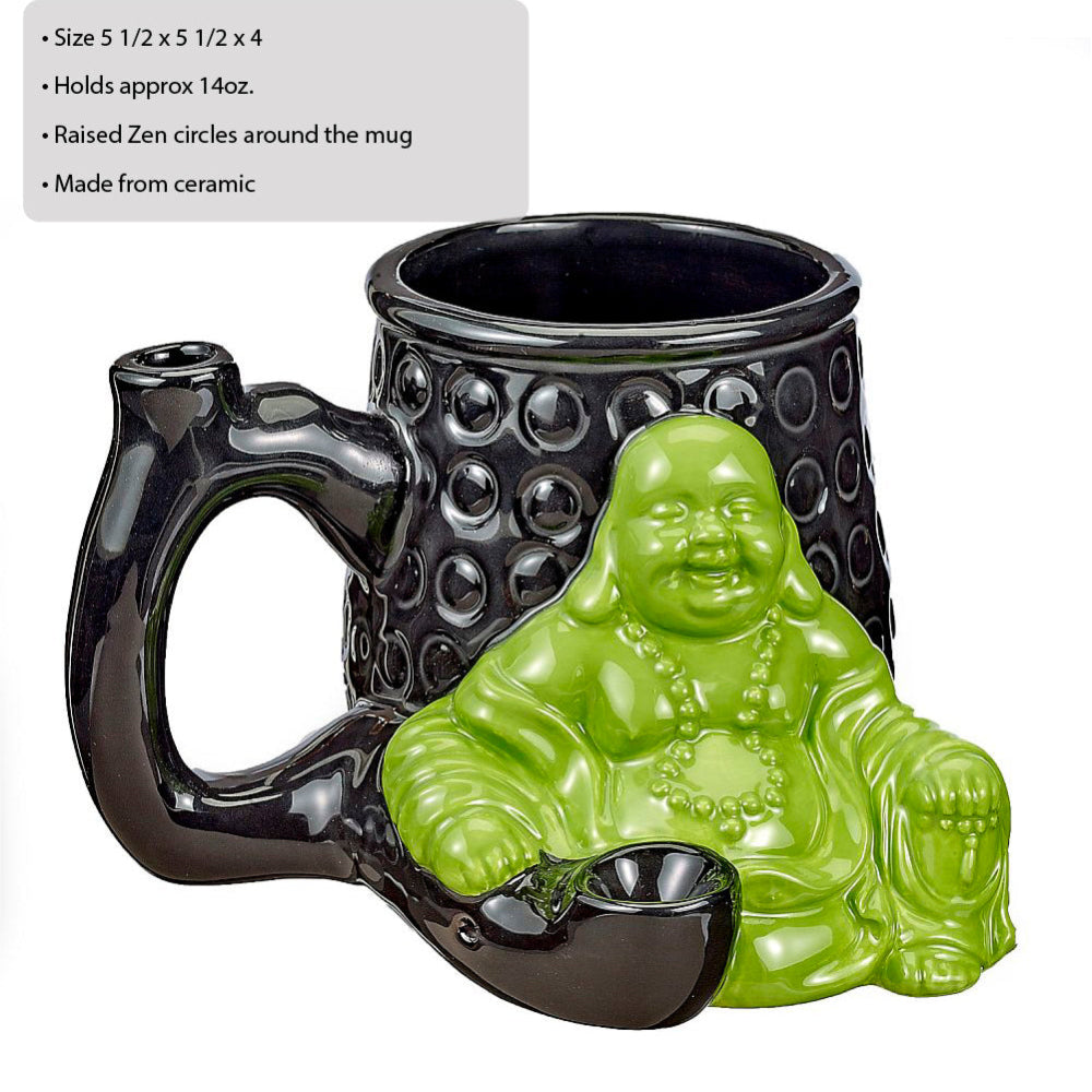 Buddha Coffee Mug Smoking Pipe - inhalco