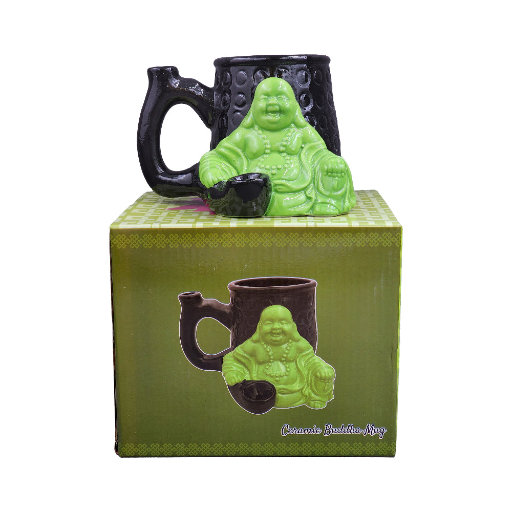 Buddha Coffee Mug Smoking Pipe - inhalco