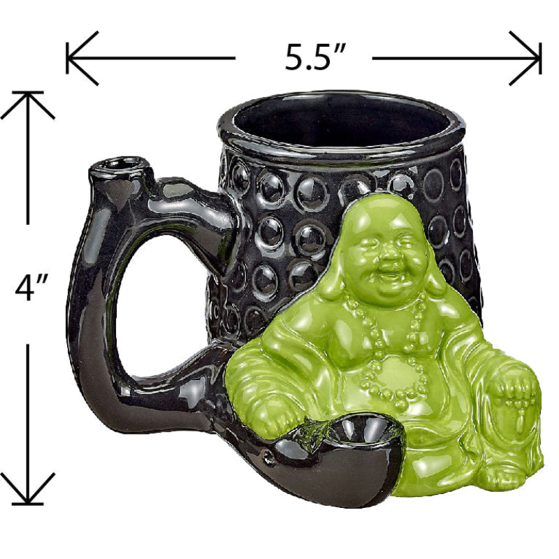 Buddha Coffee Mug Smoking Pipe - inhalco