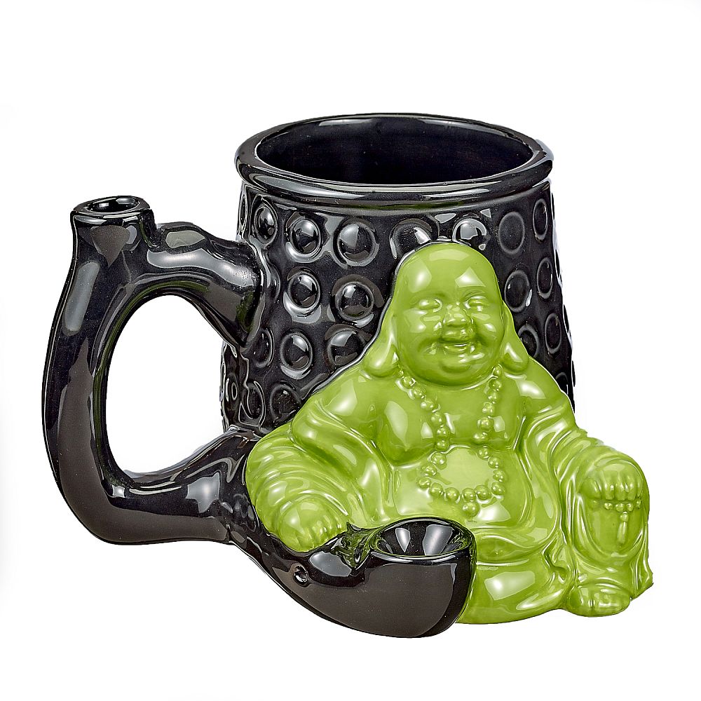 Buddha Coffee Mug Smoking Pipe - inhalco