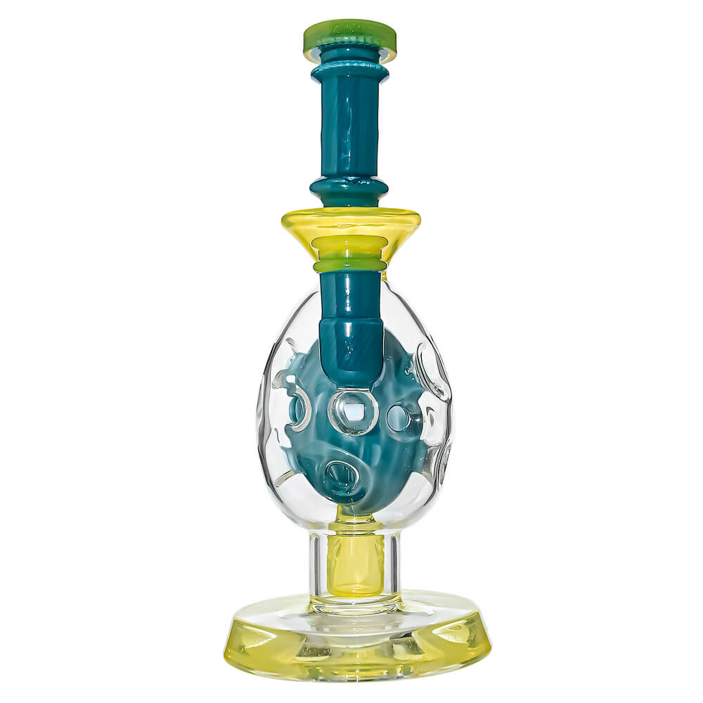 Oval Sphere Glass Dab Rig W/ Opal Triseed Perc