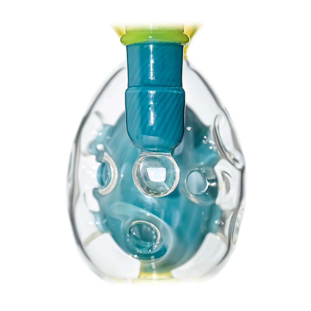 Oval Sphere Glass Dab Rig W/ Opal Triseed Perc