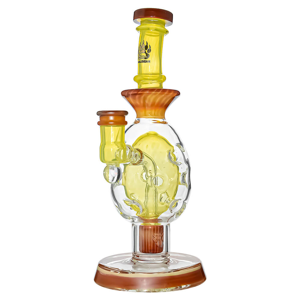 Oval Sphere Glass Dab Rig W/ Opal Triseed Perc
