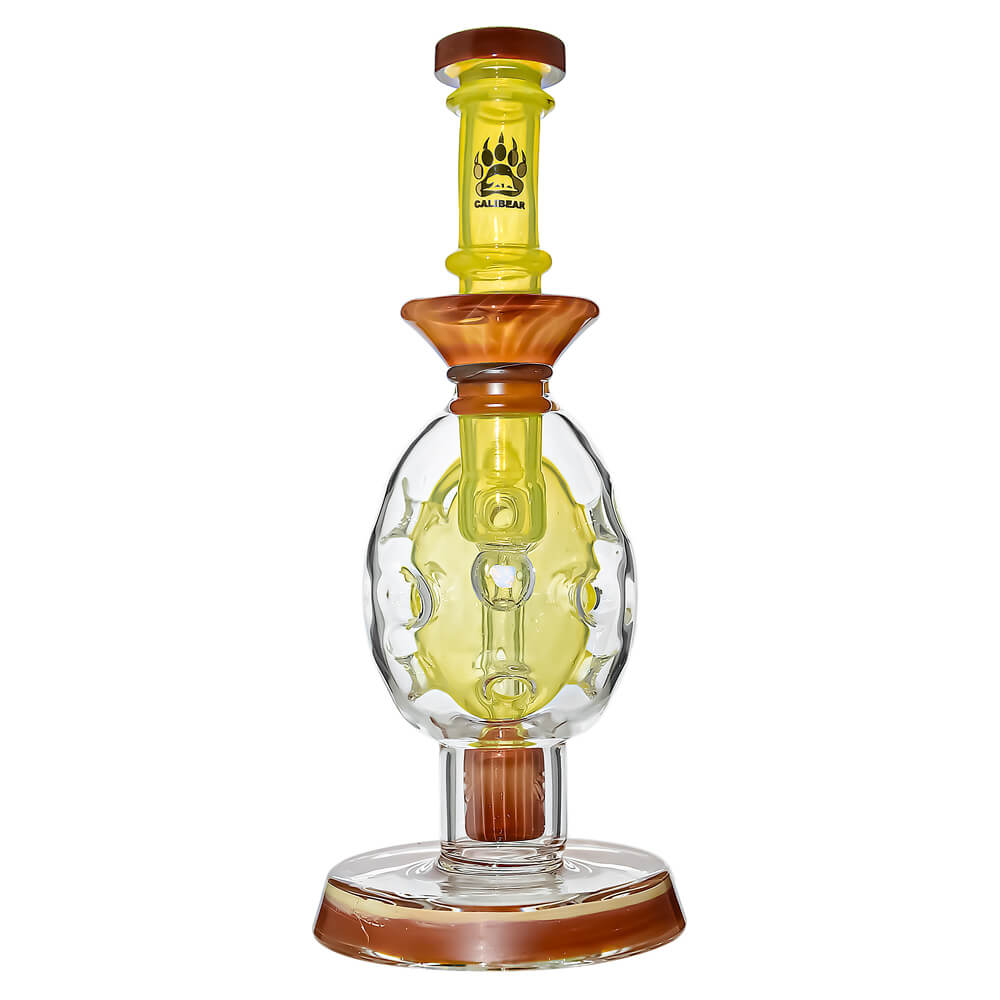 Oval Sphere Glass Dab Rig W/ Opal Triseed Perc