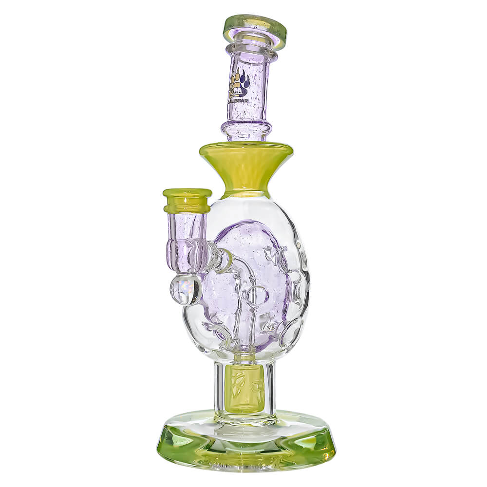 Oval Sphere Glass Dab Rig W/ Opal Triseed Perc
