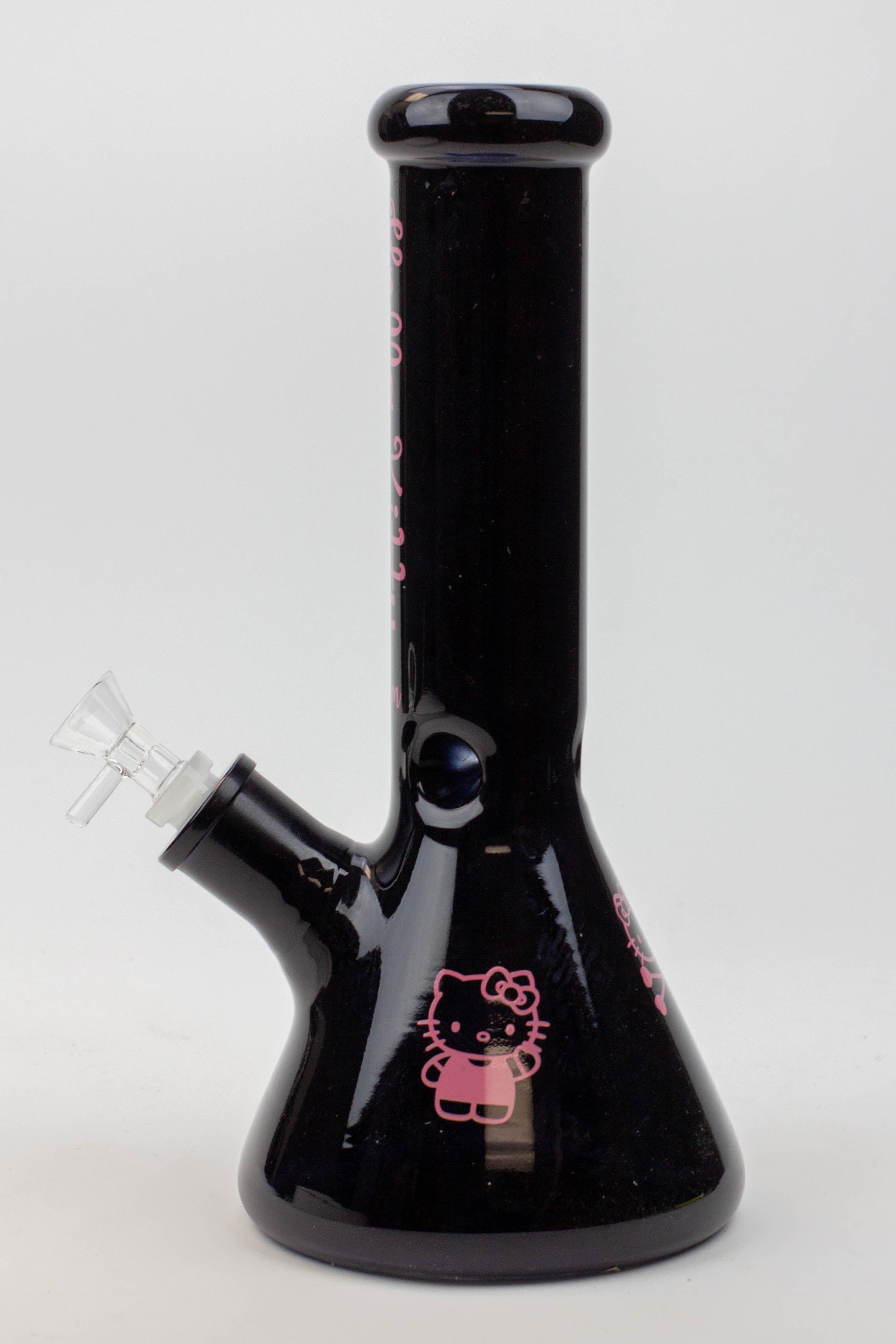 12&quot; Kitty Black 7mm Glass Beaker Bong_2