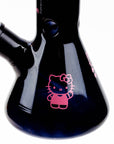 12" Kitty Black 7mm Glass Beaker Bong_1