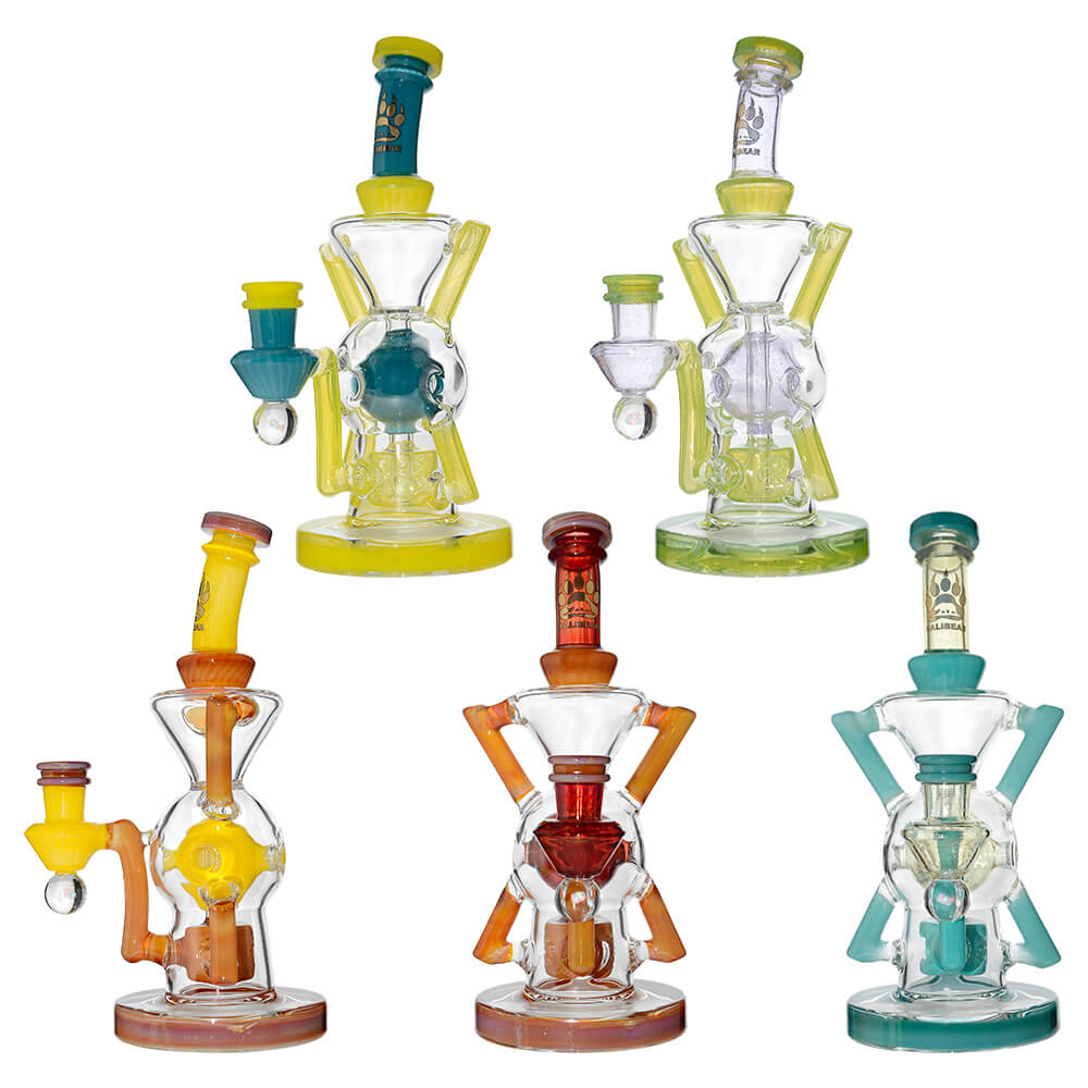 EXO 8" Recycler Dab Rig with Seed of Life Perc