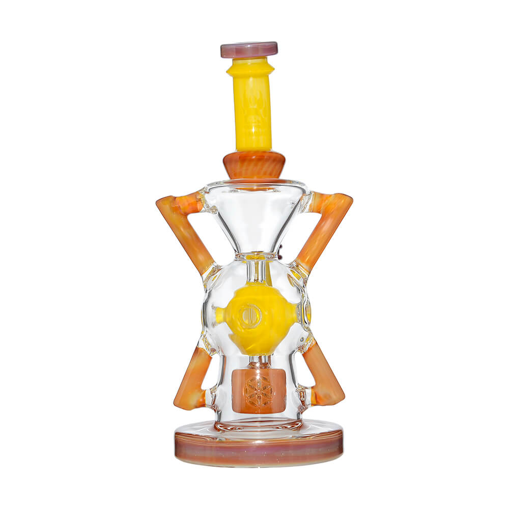 EXO 8" Recycler Dab Rig with Seed of Life Perc