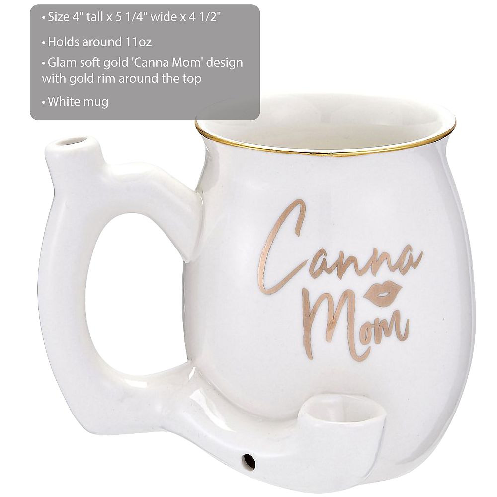 Canna Mom Pipe Coffee Mug - inhalco