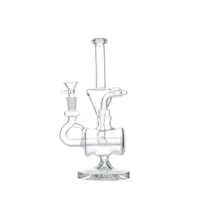 11″ Clear Recycler Glass Bong With Inline Diffuser
