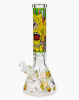13.5" RM Cartoon Glass Beaker Water Bong - INHALCO