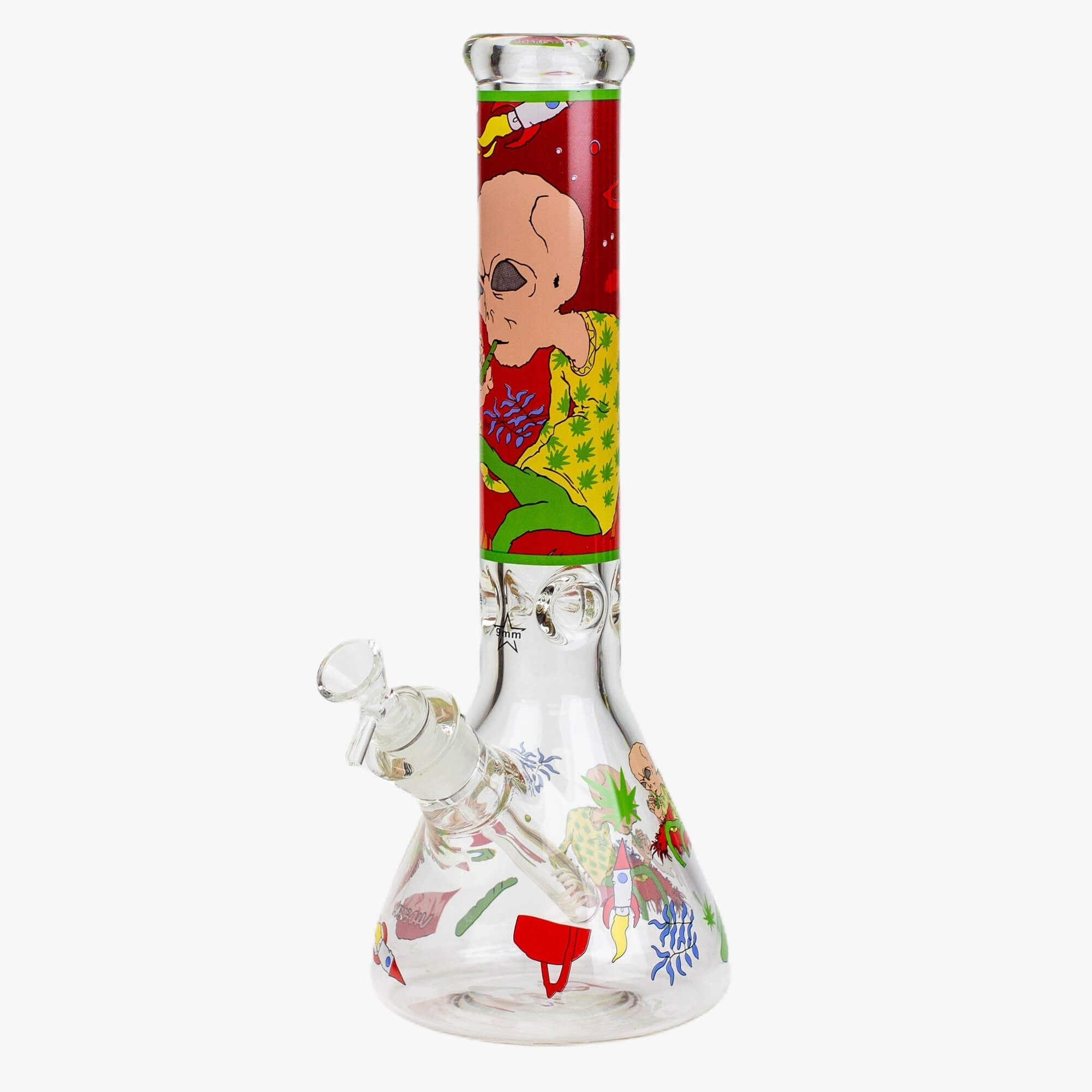 13.5&quot; RM Cartoon Glass Beaker Water Bong - INHALCO