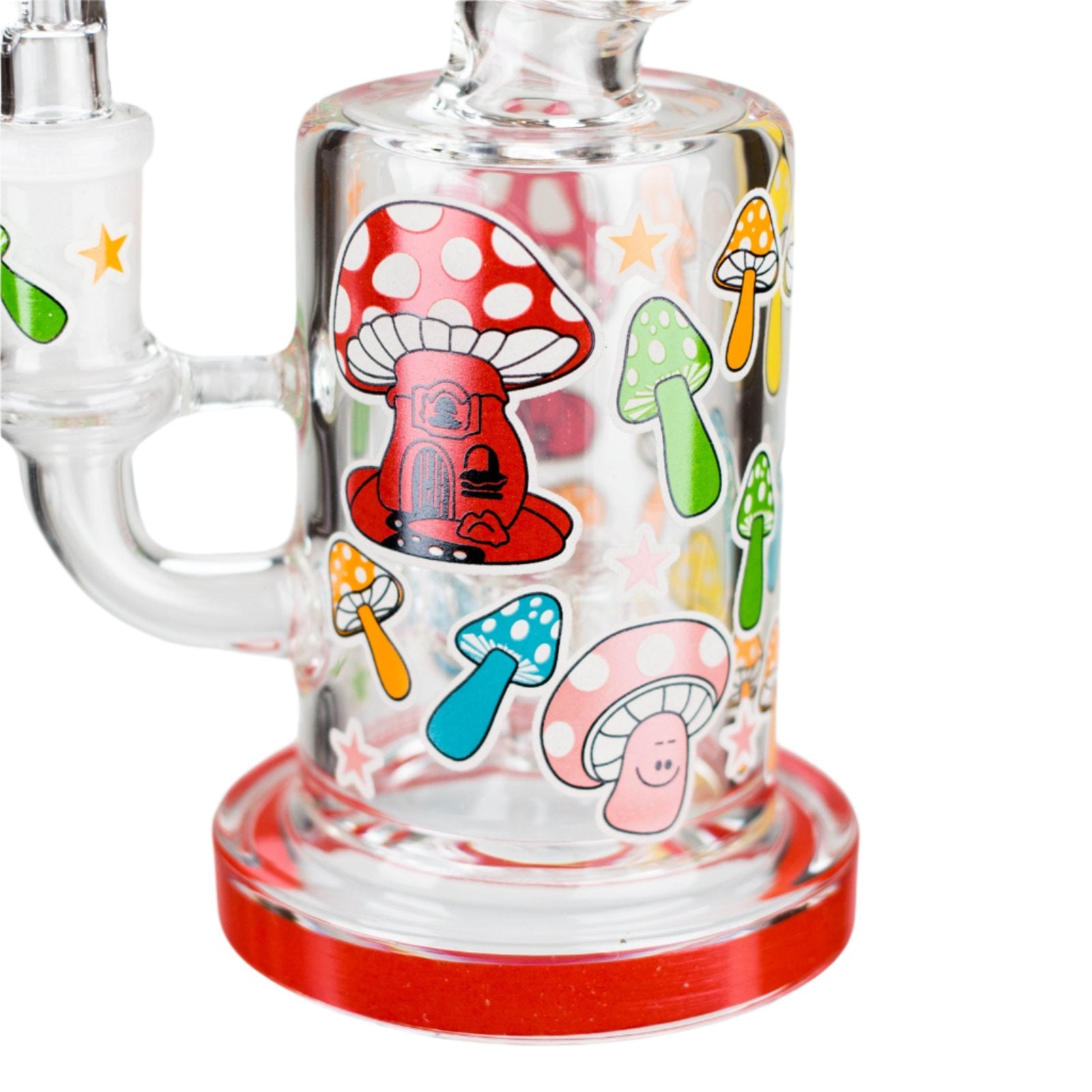 7&quot; Color Accented Mushroom Bong With Perc