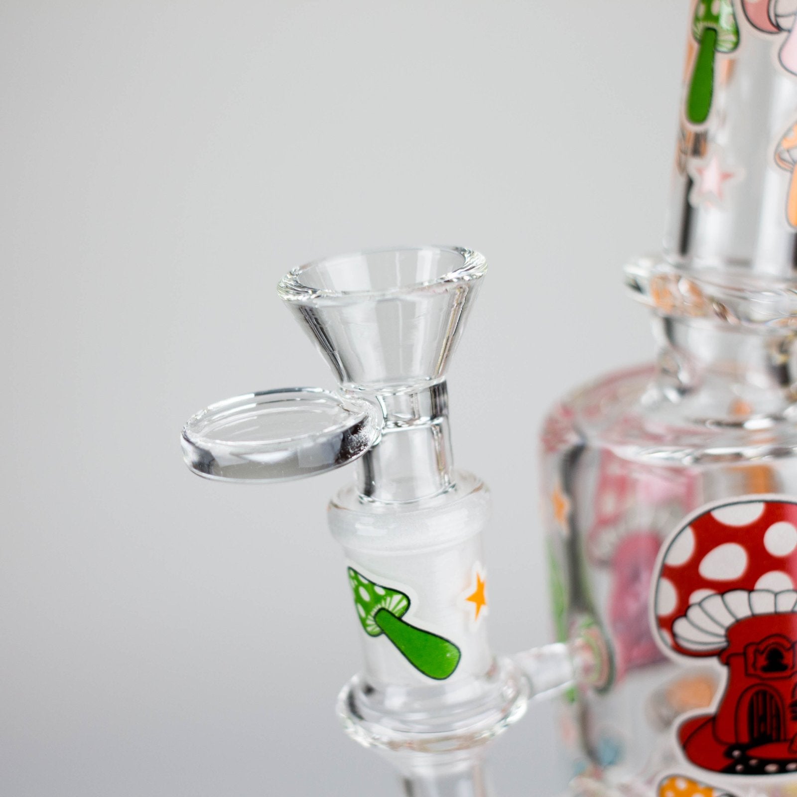 7&quot; Color Accented Mushroom Bong With Perc