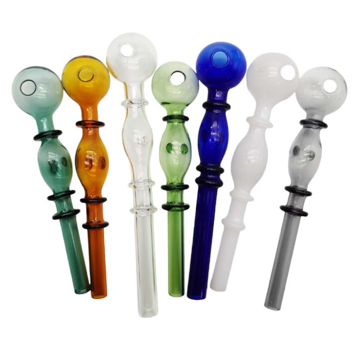 Colorful Oil Burner Glass Pipe - inhalco