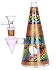 Conical Stained Glass Bong - inhalco