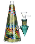 Conical Stained Glass Bong - inhalco