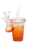 5.5" Cup Water Bong With Straw