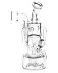 Debonaire Diamond Triple Perc Recycler Dab Rig - inhalco