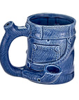 Denim Jeans Coffee Mug with Built in Pipe - inhalco