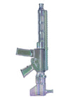 22" Electroplated Machine Gun Bong - inhalco