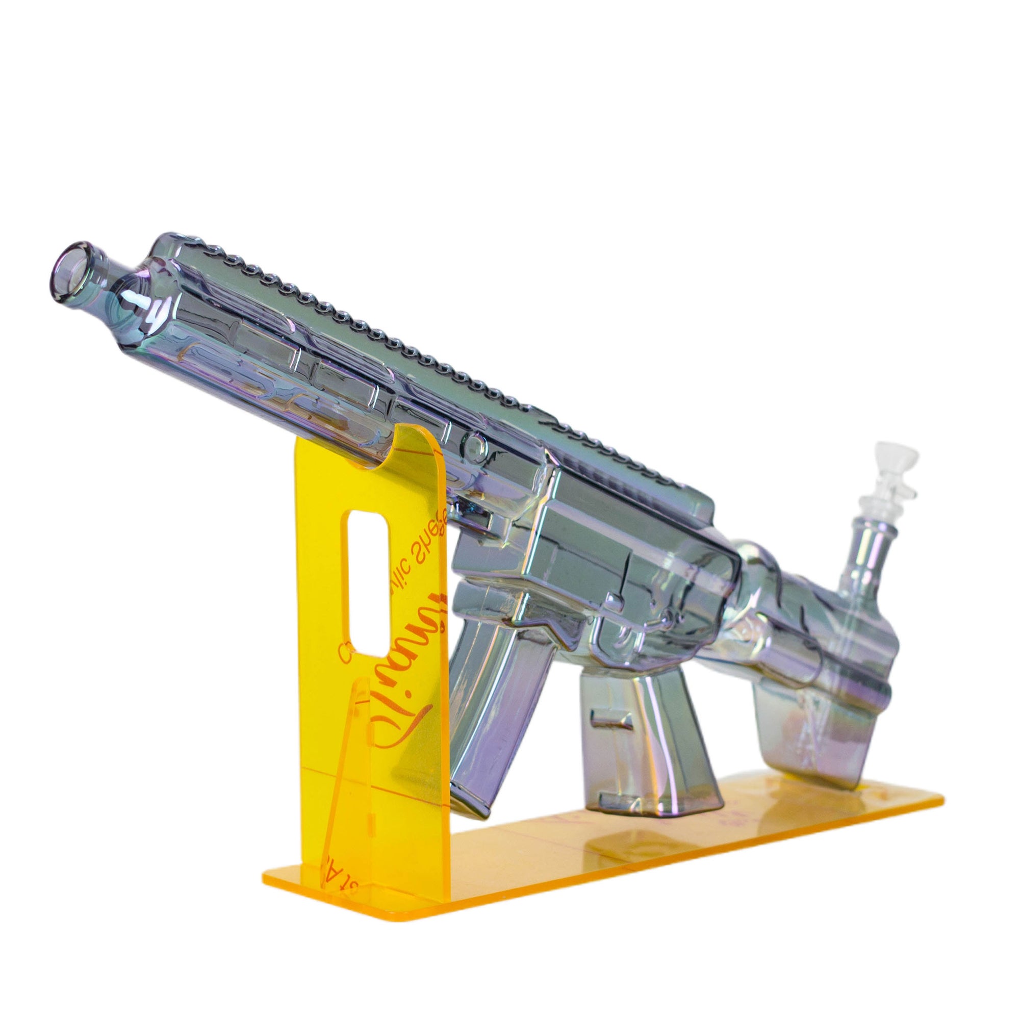 22" Electroplated Machine Gun Bong - inhalco