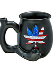 Embossed Patriotic Leaf Coffee Mug Water Pipe - INHALCO