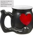 Embossed Red Heart Mug Pipe Weed  inhalco