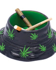 Fujima Black Green Leaf Bucket Hat Ashtray