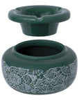 Fujima Moroccan Green Floral Ashtray