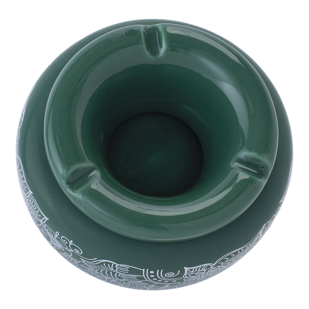 Fujima Moroccan Green Floral Ashtray